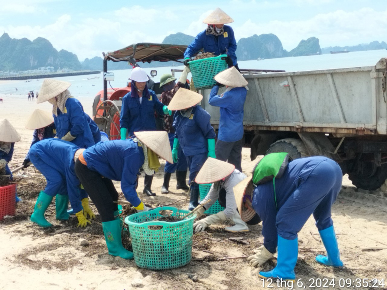 Hạ Long đã thu dọn hơn 8 tấn rác trôi vào bờ
- Ảnh 4.